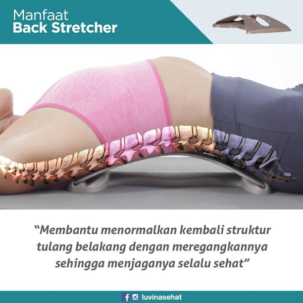 Luvina Back Stretcher - Alat Terapi Nyeri Pinggang Saraf Kejepit