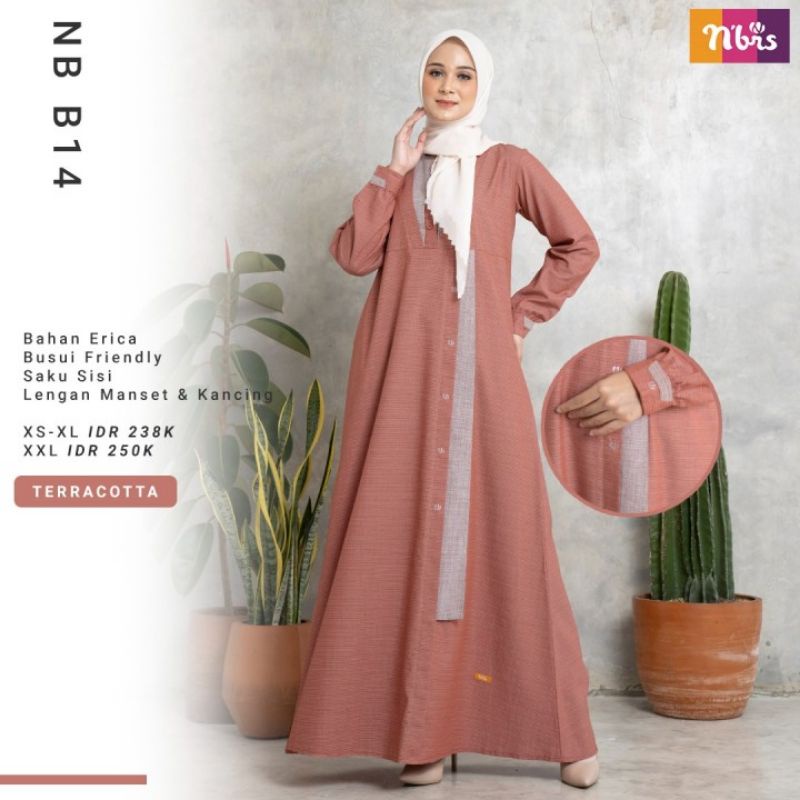 NB B14 Nibras, Gamis Nibras Terbaru Nb B14, Gamis Syar'i Nibras