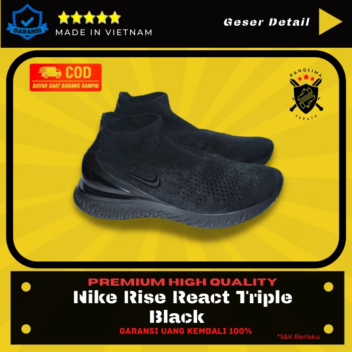 Sepatu Nike Rise React Original Premium Sepatu Sneakers Wanita Olahraga Running Sneaker Pria Import 