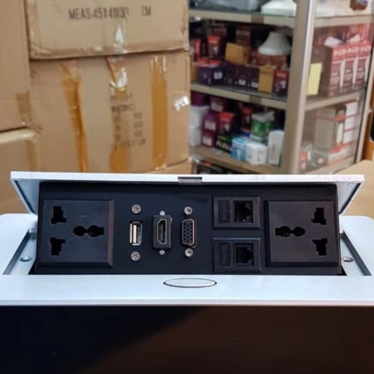 stop kontak meja table power outlet