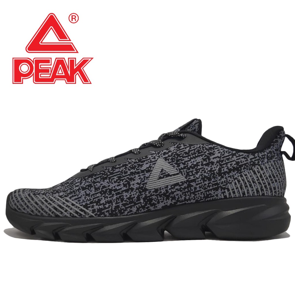 Jual Sepatu Running Lari Gym Peak Original E93057h Black Melange Grey Shopee Indonesia 7831