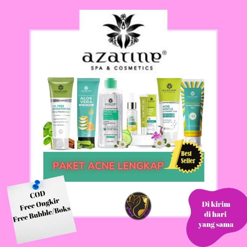 Azarine Paket Acne Perawatan Wajah Berjerawat
