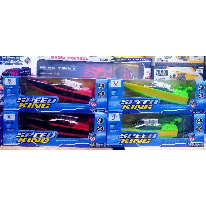 mainan remot control perahu speed king baterai cas