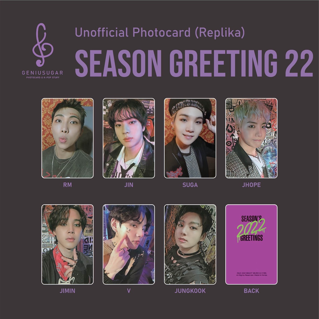 [REPLIKA BTS] PHOTOCARD SEASON GREETING 2022 UNOFFICIAL