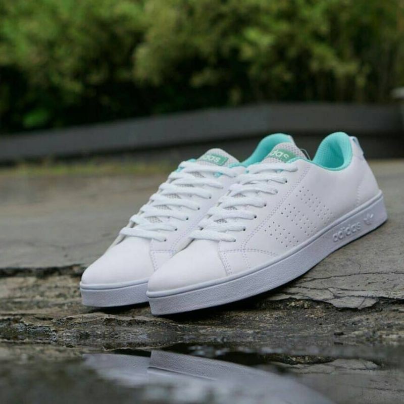 SEPATU ADIDAS ADVANTAGE PUTIH LIST TOSCA SNEAKERS KADO HADIAH CEWEK WANITA SEKOLAH KERJA KULIAH