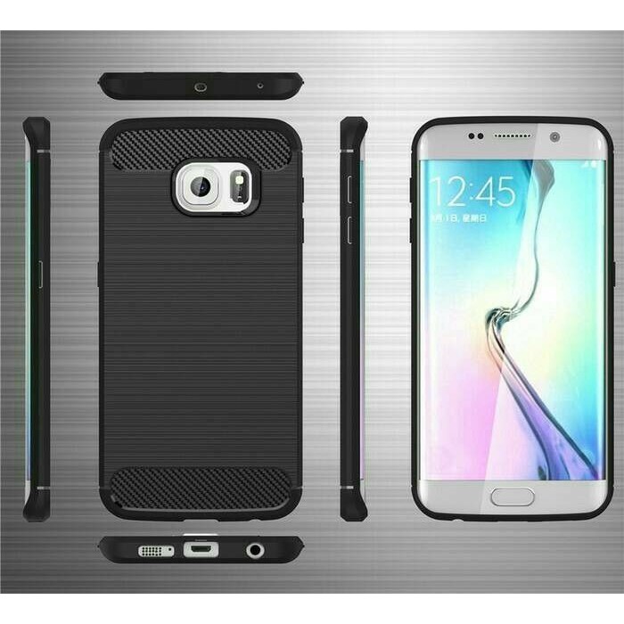 SAMSUNG S8/S8+/S7 EDGE/S7 FLAT/S6 EDGE/S6 EDGE PLUS/S6 FLAT CASE SOFTCASE IPAKY BLACK CARBON SOFT KARBON CASING COVER S8 PLUS