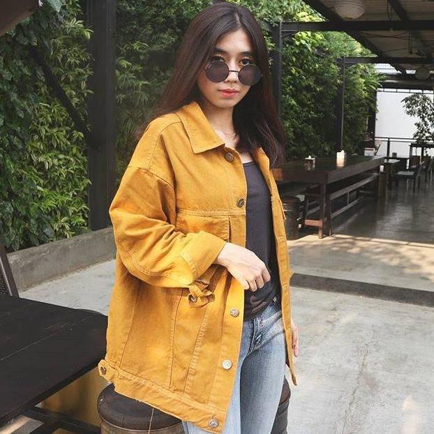 JACKET  MUSTARD OVERSIZE / JACKET MUSTARD STANDAR / JACKET JEANS MUSTARD
