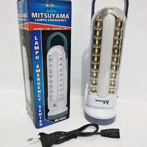 Barangunik2021 -Lampu Emergency 18 LED 5watt Senter Mitsuyama MS-6032