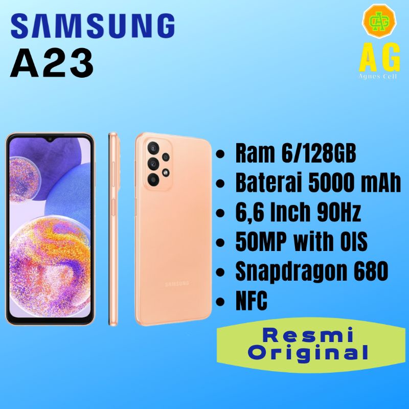 Samsung A23 Ram 6/128GB RAM 6GB ROM 128GB Indonesia | Peach Black Blue
