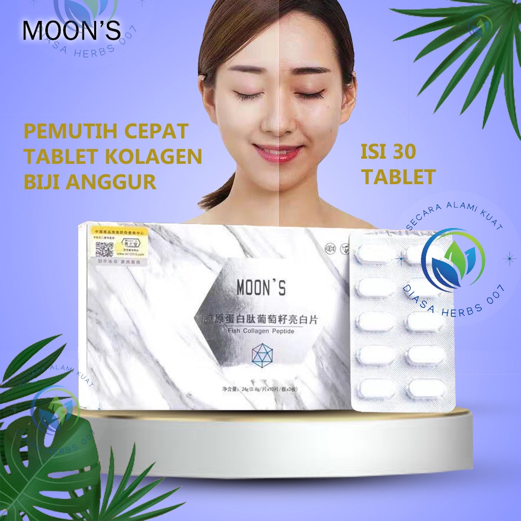 Moon's tablet kolagen peptide - skin care korea obat pemutih seluruh tubuh &amp; pencerah wajah collagen