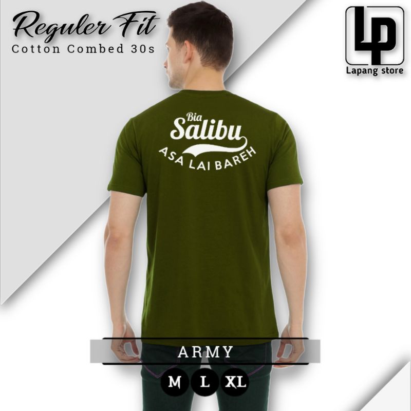 RF-HIJAU ARMY kaos lengen pendek pria / kaos distro minang SALIBU