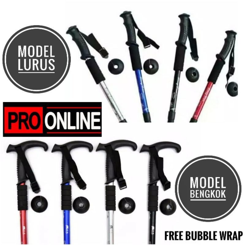 Trekking pole Antishock - Tongkat Pendaki - Tongkat Gunung - Tracking Pole - Treking pol outdoor