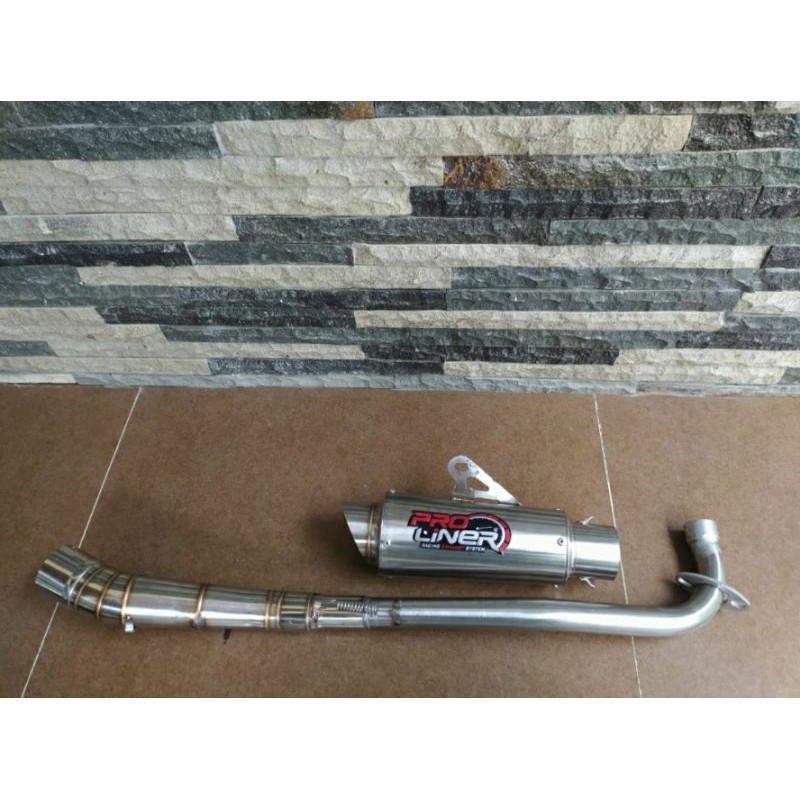 KNALPOT RACING PRO LINER KHARISMA KNALPOT KHARISMA STANDARD BEBEK FULLSET