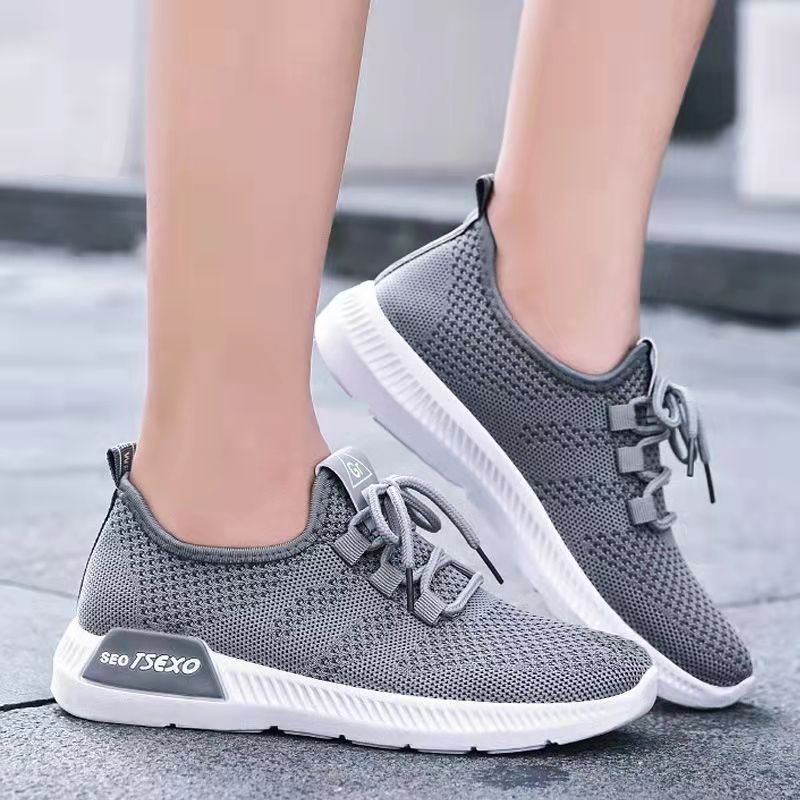 Lalafunny Sepatu Sneakers Wanita Kasual Sepatu Wanita Luar Bernapas Non-Slip Sport Shoes-7