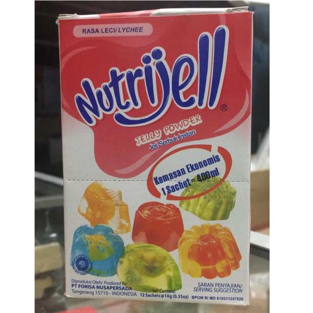 Nutrijell EKONOMIS BOX Kemasan 10 Gram (1 Rasa Isi 12 sachet)