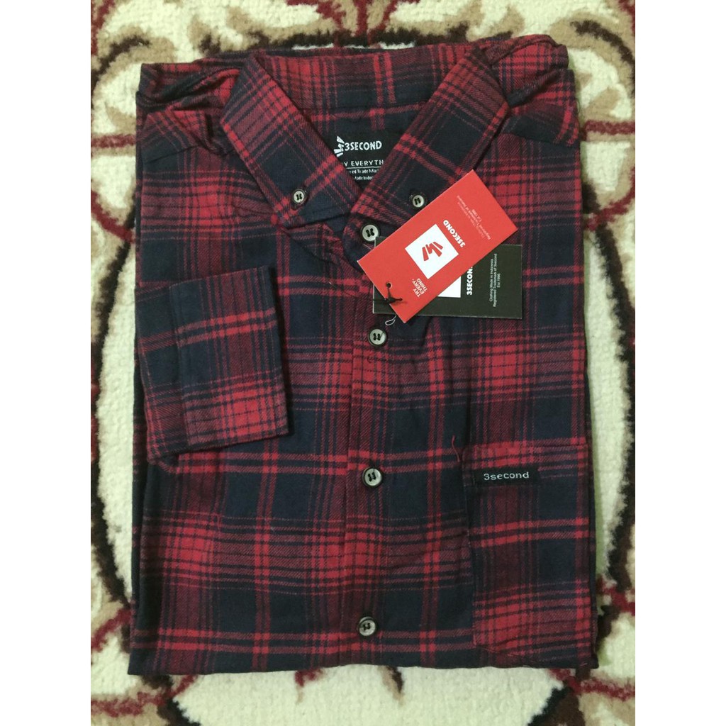 Kemeja Flanel Pria Lengan Panjang Hurley Kemeja Kasual Pria