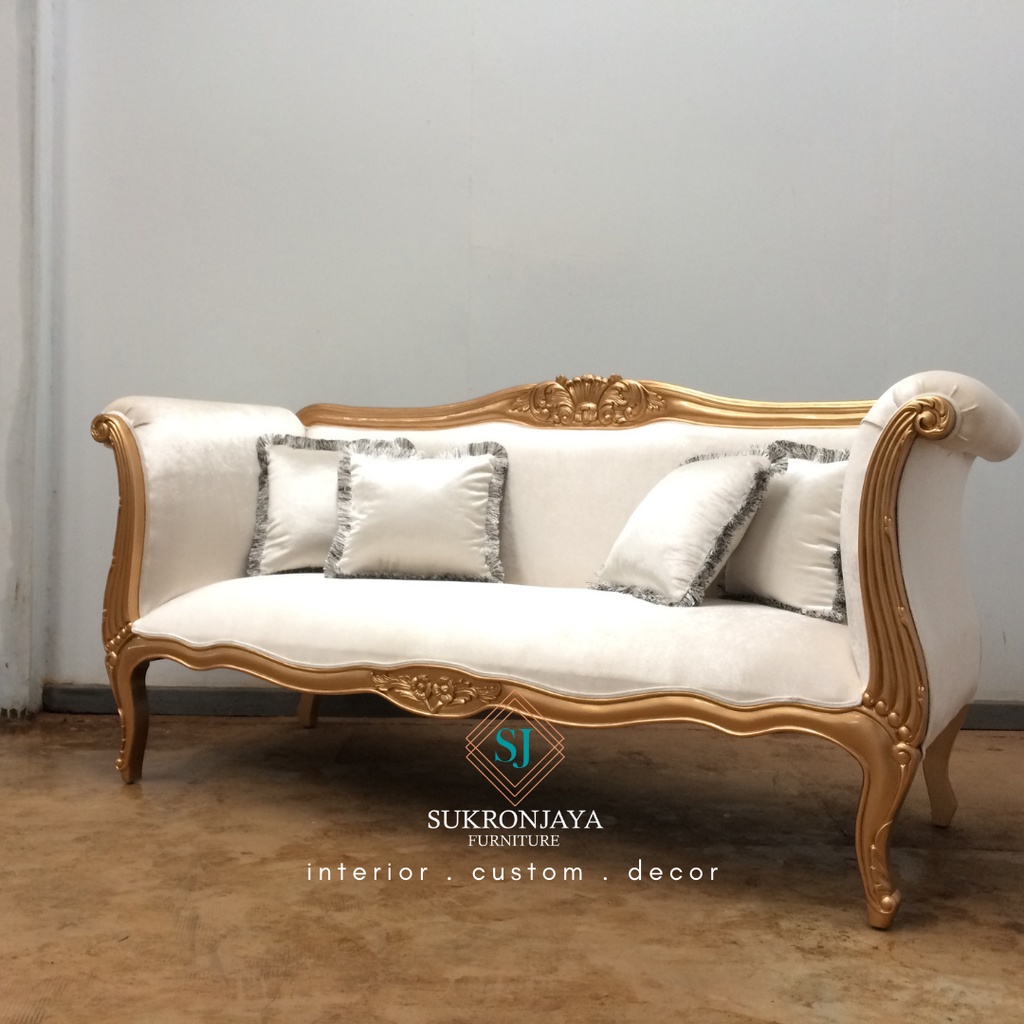 Sofa Tamu Ukir Louis 3 dudukan | sukronjaya