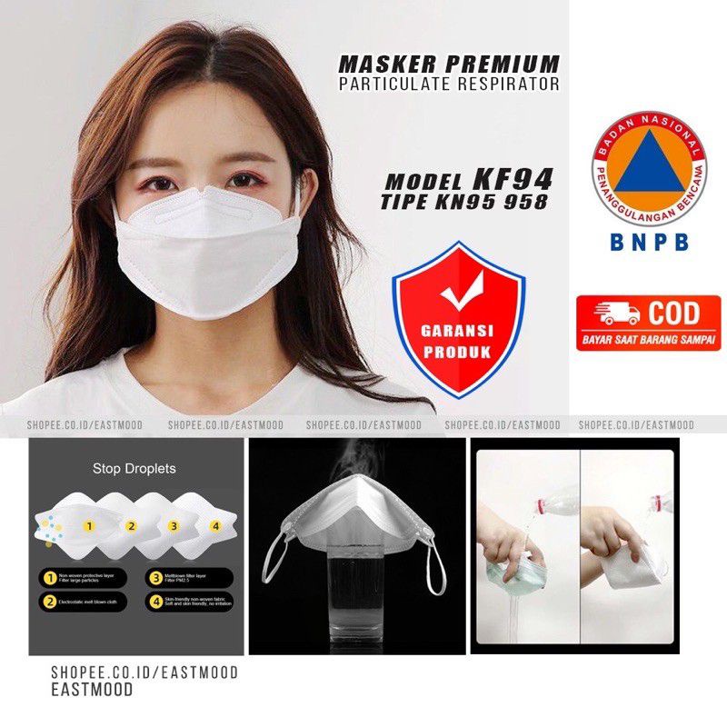 Masker KN94 putih isi 10pcs