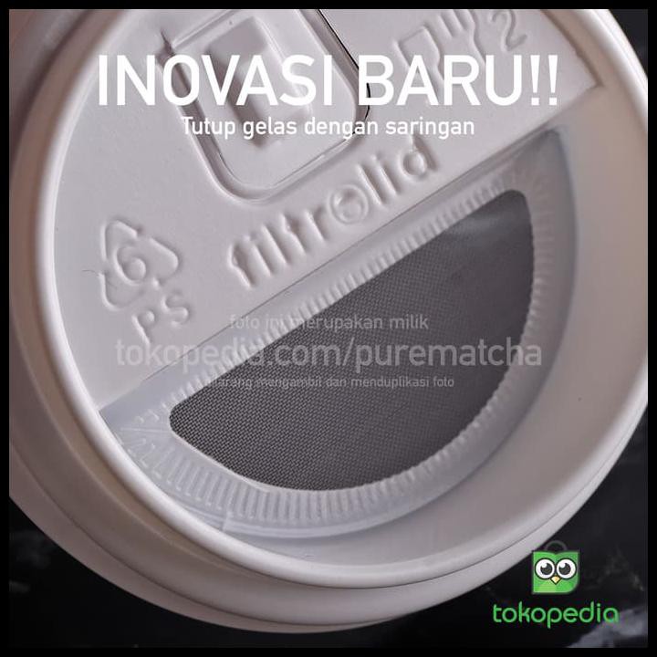 

Filtrolid + Paper Cup 8Oz 1Pcs Gelas Kertas Tutup Plastik Saringan