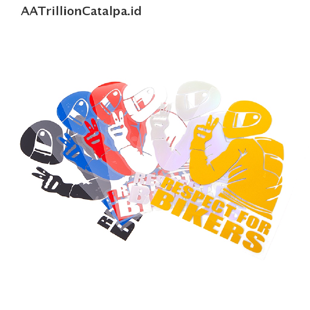 Aa Stiker 3D Motif Tulisan Trillioncatalpa Respect Biker Untuk Dekorasi Mobilmotor