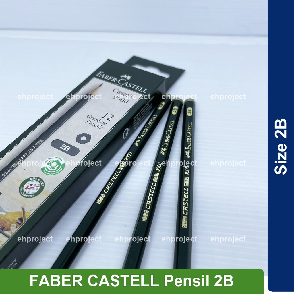 

FABER CASTELL Pensil Tulis 2B ORI Pensil Tulis Komputer Ujian Pensil Lumograph 2B Pensil Kayu 2B