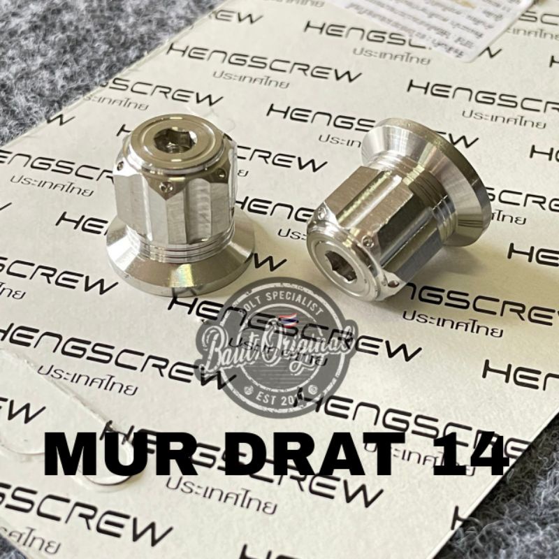 mur head topi m10 drat 14 stainless cnc 5g gear 2 kunci matte original heng thailand