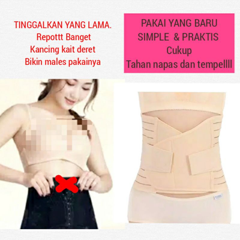 Korset Pelangsing Perut Glambir/ Korset ibu maternal / korset ibu melahirkan Model Strap/Perekat