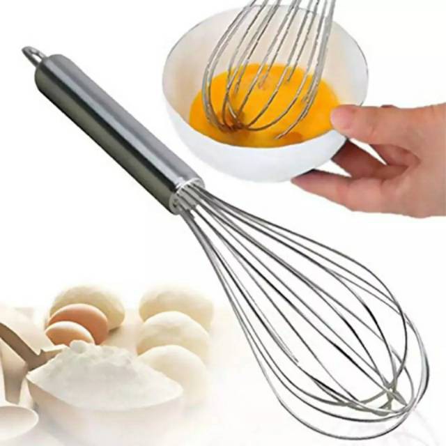 Pengocok Telur Spiral Kawat Stainless Whisk Mixer Adonan Kue Susu Cream Kopi /Ballon Whisk Stainless