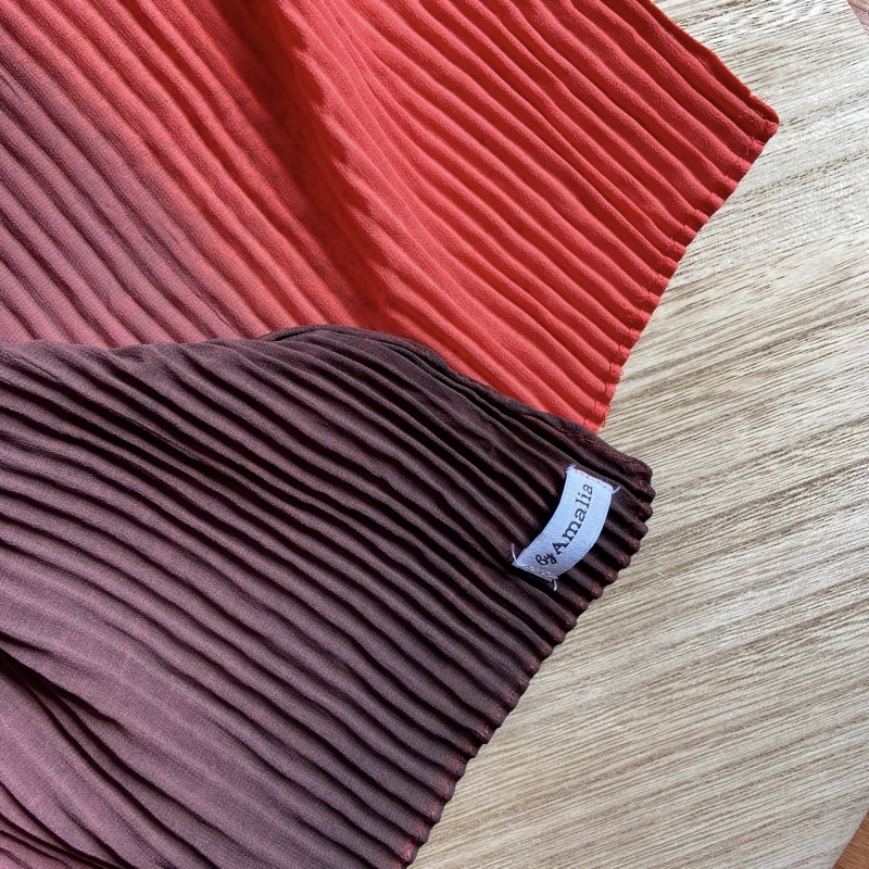 Anna pleats ombre batch 2/pashmina plisket gradasi/pashmina plisket ombre-Wood