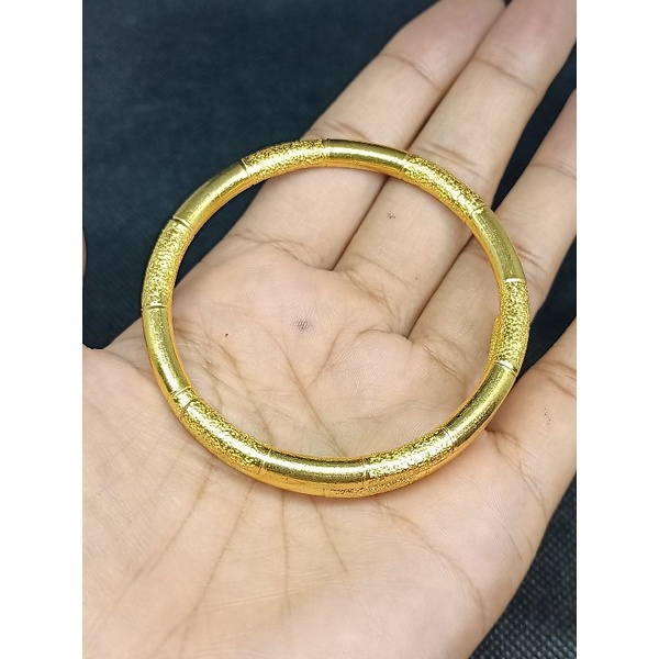 Gelang lapis mas model keroncong bambu,ukuran free size (bisa dibesarkecilkan,bisa disepuh ulang