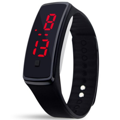 Unisex Rubber LED Watch Date Sports Bracelet Digital Wrist Watch