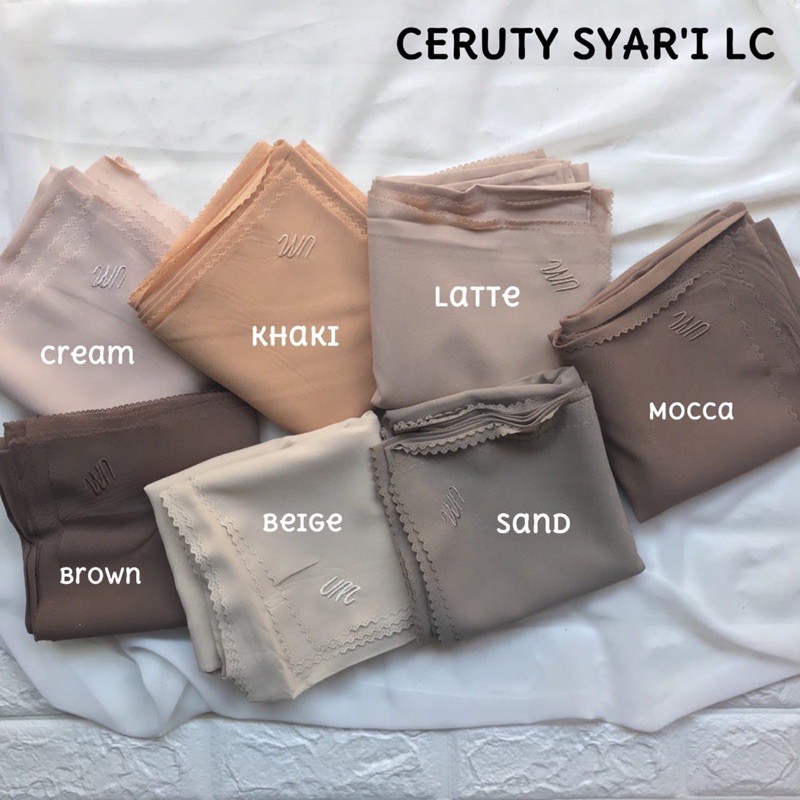 [BISA COD] CREPE SYARI LC UMAMA SCARF / HIJAB JILBAB SEGIEMPAT DIAMOND SYARI LASER CUT