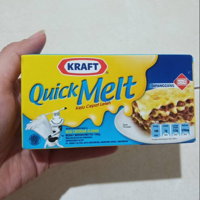 

KRAFT Quick Melt / keju cepat leleh / keju cheddar olahan 165 gr