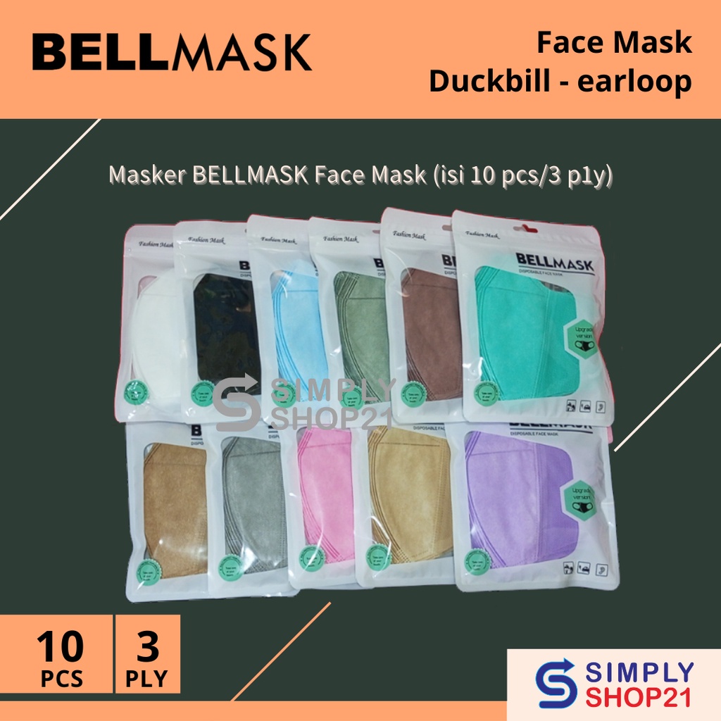 Masker Duckbill BELLMASK 3 ply (isi 10pcs)