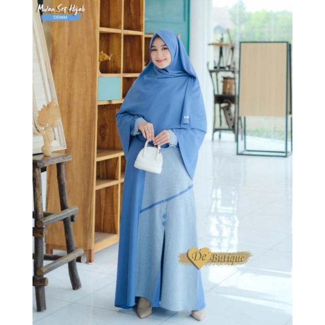 Naura Syar'i Gamis Set Hijab De Butique