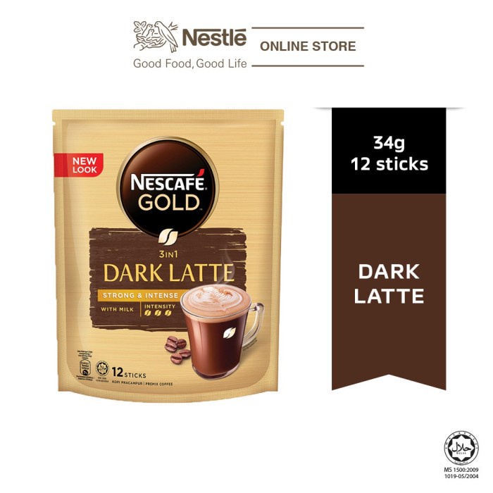 

NESCAFE Gold 3 in 1 Dark Latte Strong & Intense with Milk Malaysia