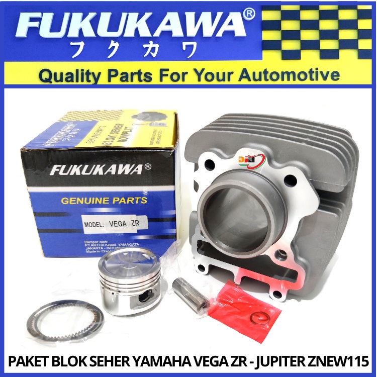 Blok Seher Komplit + Piston Kit Vega ZR Jupiter Z New 115 Original Fukukawa