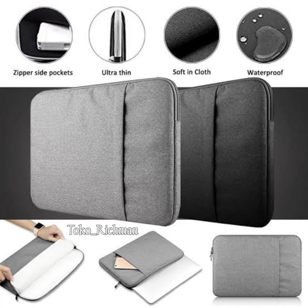 Tas Laptop Nylon Sleeve Original DUZON 15,6 14 13 12 11 INCI Tas Laptop Unisex