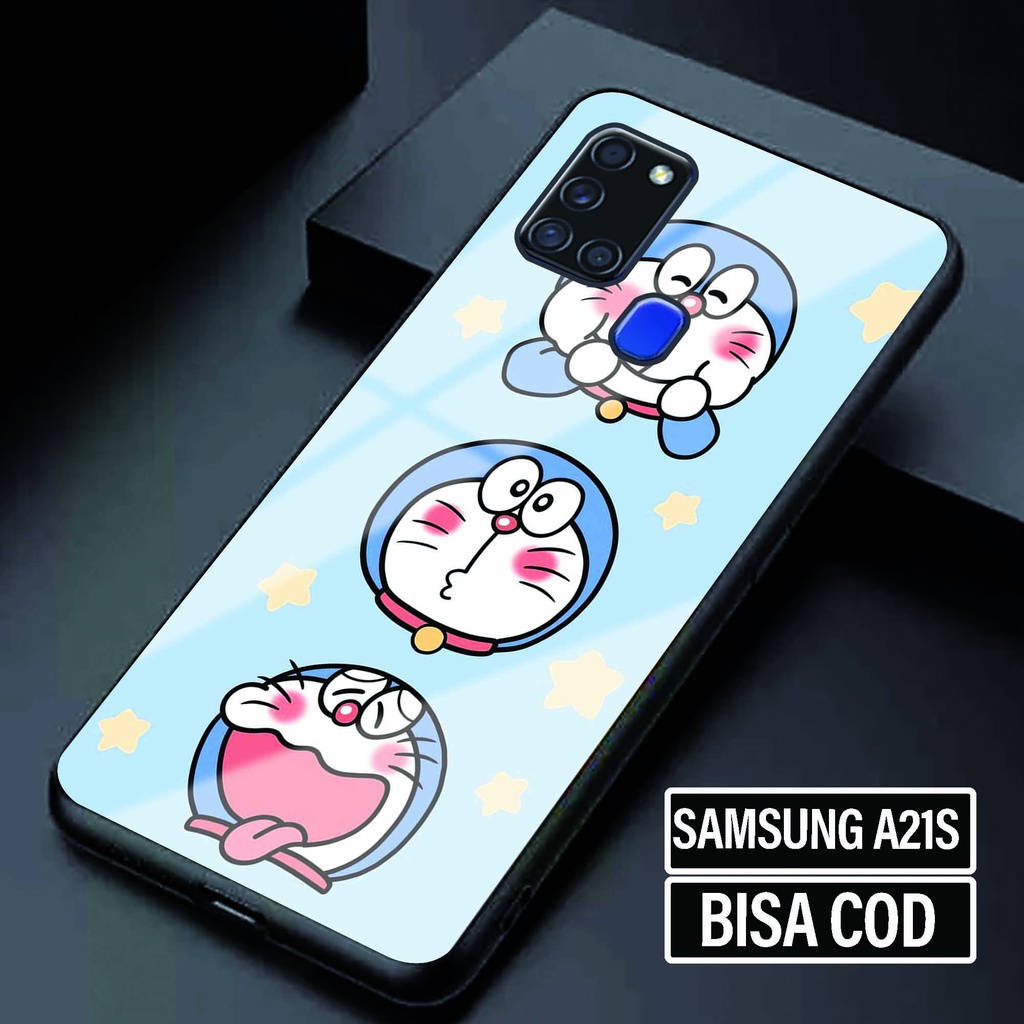Hardcase Glossy Samsung A21S [ Kartun Emon 2 ] - Softcase Glossy Samsung A21S - Softcase Dove Samsun