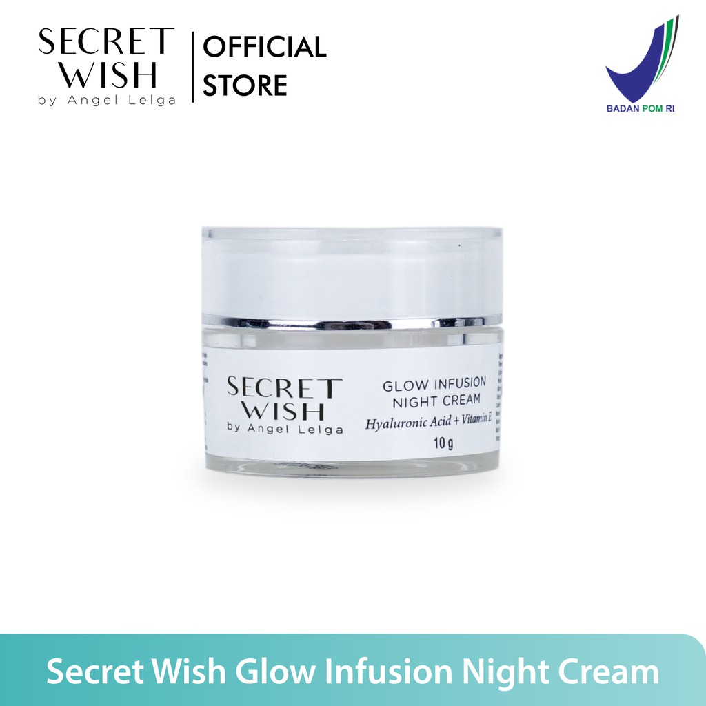 Secret Wish by Angel Lelga Glow Infusion Night Cream | Cream Malam 10gr-Exclusive