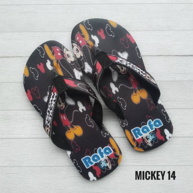 sandal custom nama anak karakter MICKEY MOUSE  Free Custom Suka Suka