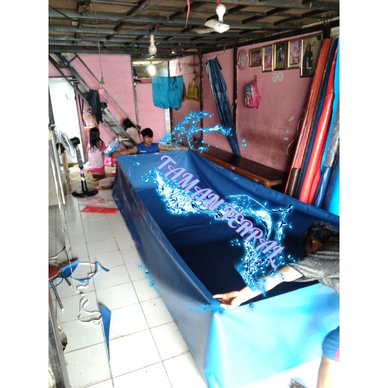 KOLAM TERPAL KOTAK ORCHID 1,5X3,7X0,6 /TERPAL ORCHID/KOLAM LELE/KOLAM IKAN/BUDIDAYA IKAN