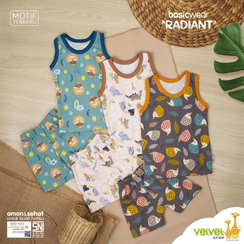 Setelan Oblong Kutung Velvet Junior XL/XXL