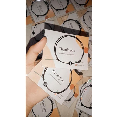 GELANG TALI COUPLE INISIAL HURUF BULAT (A-Z)