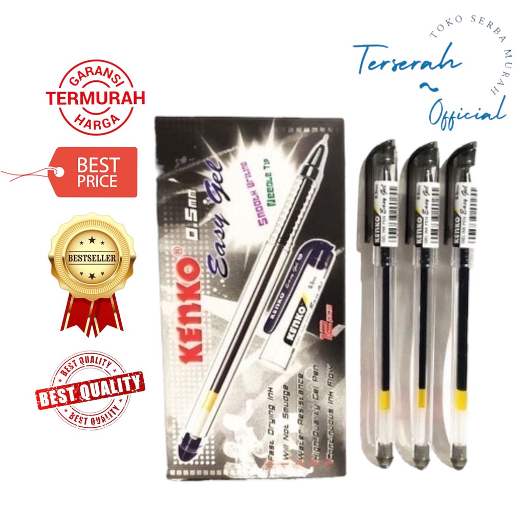 

Pulpen Kenko Easy Gel 0.5 - Pen Tinta 0,5 - Pulpen Lancip Tajam [terserah.official]