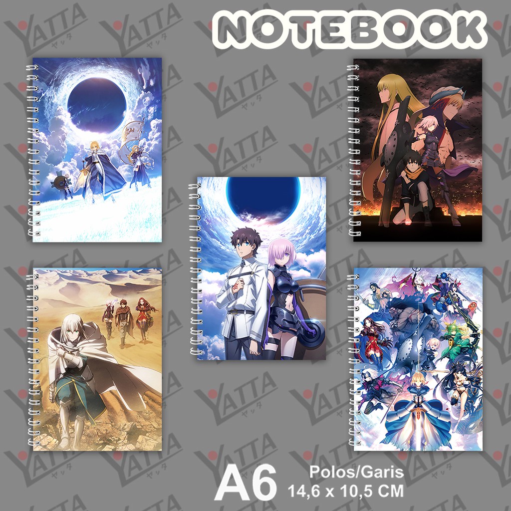 

Notebook Anime Ukuran A6 10,5 cm x 14,8 cm Fate Grand Order