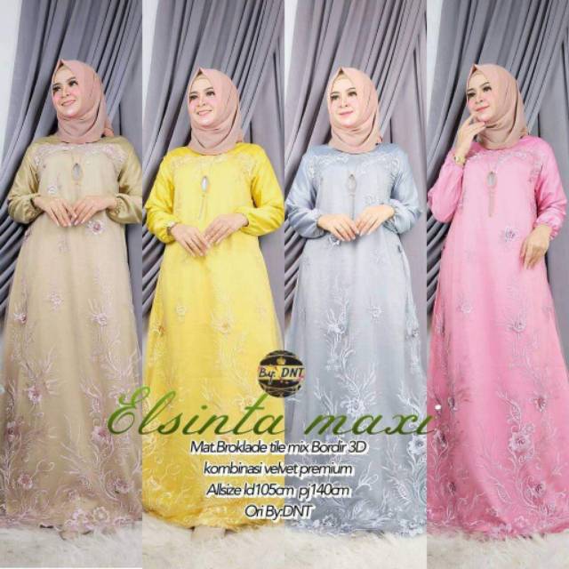 ELSINTA MAXY gamis 3d ORI DNT best seller