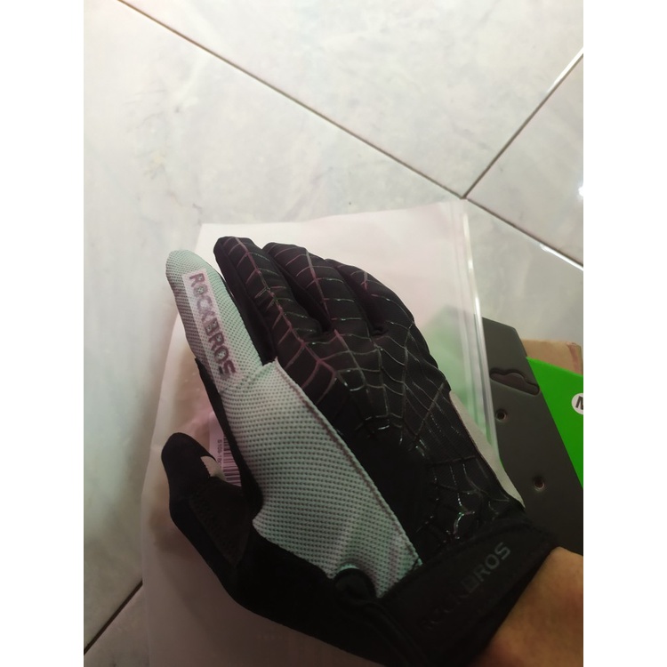 SH8 Rockbros Sarung Tangan Spider Full Finger Half Finger Anti-Skid Sepeda Fitness S109 SIZE M L S109 Black GS8