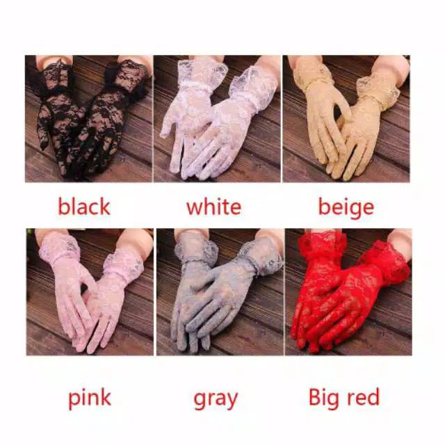 (STP-01) Sarung tangan RENDA lace sarung tangan pengantin import  (STP-01) BRIDAL WEDDING GLOVES