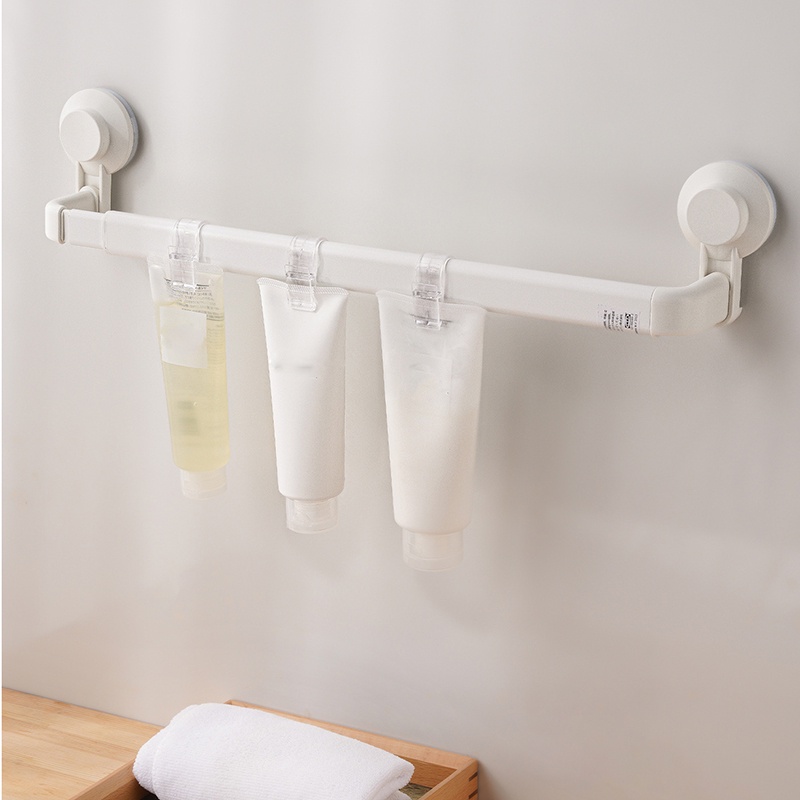 4 Pcs Home Bathroom Wall Hanging Transparent Cleanser Toothpaste Hook Clip